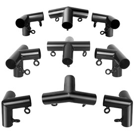 Aoneky 1'' Corner Canopy Fitting Couplers Kit - Frame Carport Connectors for 4 6 8 10 Leg - Fits 3/4" EMT - 156º Peak Angle (6-Legs Set)