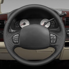 MEWANT Steering Wheel Cover Compatible with Excursion 2002-2005 F-250 F-350 F-450 F-550 2003-2007 Hive Microfiber Leather