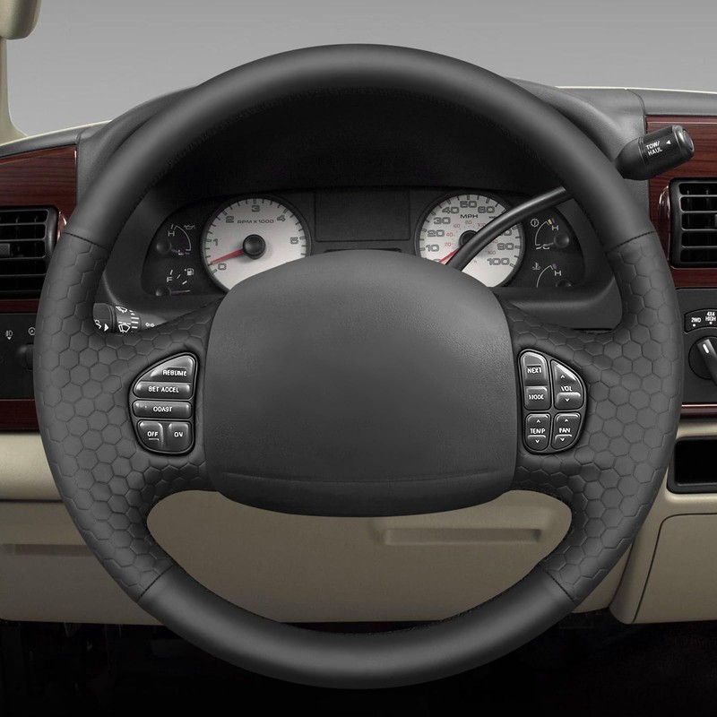 MEWANT Steering Wheel Cover Compatible with Excursion 2002-2005 F-250 F-350