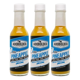 Adoboloco Hot Sauce - Mild to Hot - 3-Pack 5oz Bottles (Pineapple)