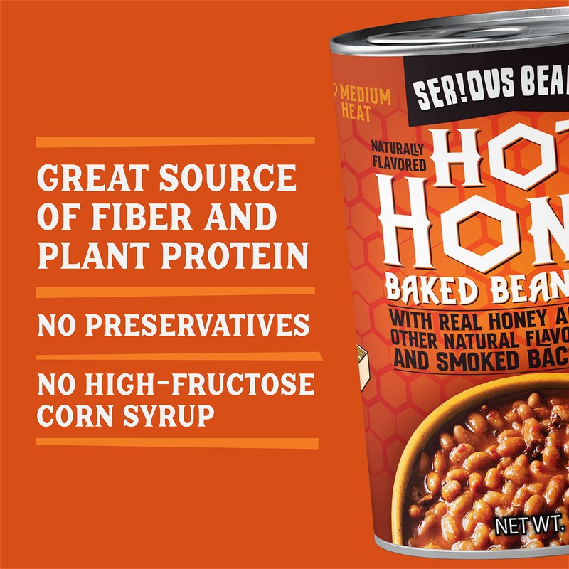 SERIOUS Bean Co Hot Honey Baked Beans with Real Honey