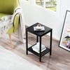 SAYGOER Black End Tables 13.3''D Small Side Table with Storage
