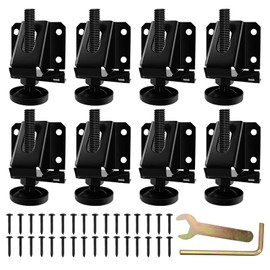 LOSCHEN 8PCS Heavy Duty Adjustable Leveling Feet for Furniture,Hexagon Nuts Lock Furniture Legs Levelers,for Table, Cabinets, Workbench,Shelving Units and More