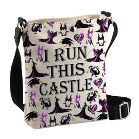 BDPWSS Maleficent Gift Maleficent Villain Inspired Crossbody Bag Evil Queen Gifts I Run This Castle Villain Gift (Run castle male CbagCA)