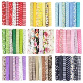 PTNKUIIY Pack of 7 Cotton Fabric Patchwork Fabrics Package 50 x 50 cm Cotton Cloth DIY Handmade Sewing Quilting Fabric Scraps Colourful Cotton Fabric Set for Sewing Scrapbooking Quilting Crafts - Grey