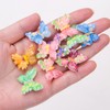 SaiDian 48Pcs Cartoon Mini Resin Butterflies Exquisite 3D Butterfly Flatback