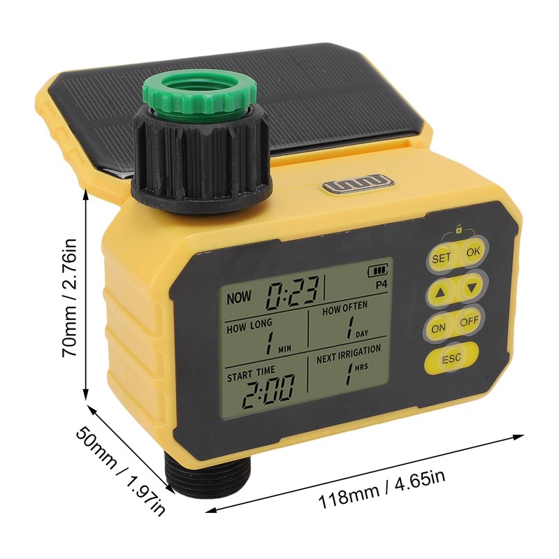 Sprinkler Timer, Smart Water Timer with Adjustable Solar Panel, Type