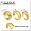 OIDEA Damen Chunky Ringe Set: Edelstahl goldfarbig für Frauen, ideal
