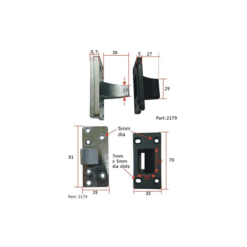 Upvc Door Hinge Protector Dog Bolt Claw Anti Jemmy Part