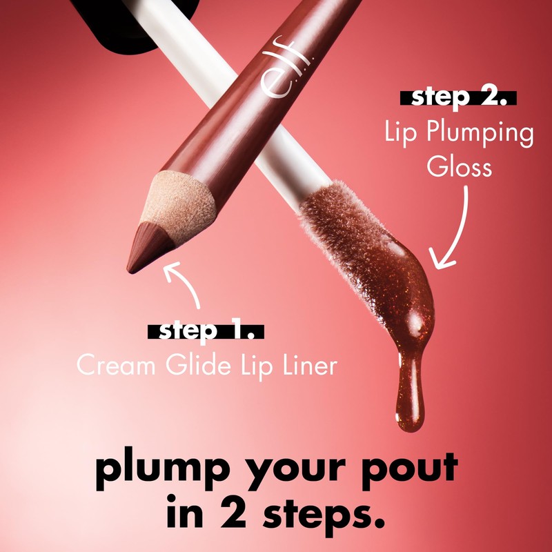 e.l.f. Lip Plumping Gloss, High-Shine Sheer Color, Hydrates & Creates