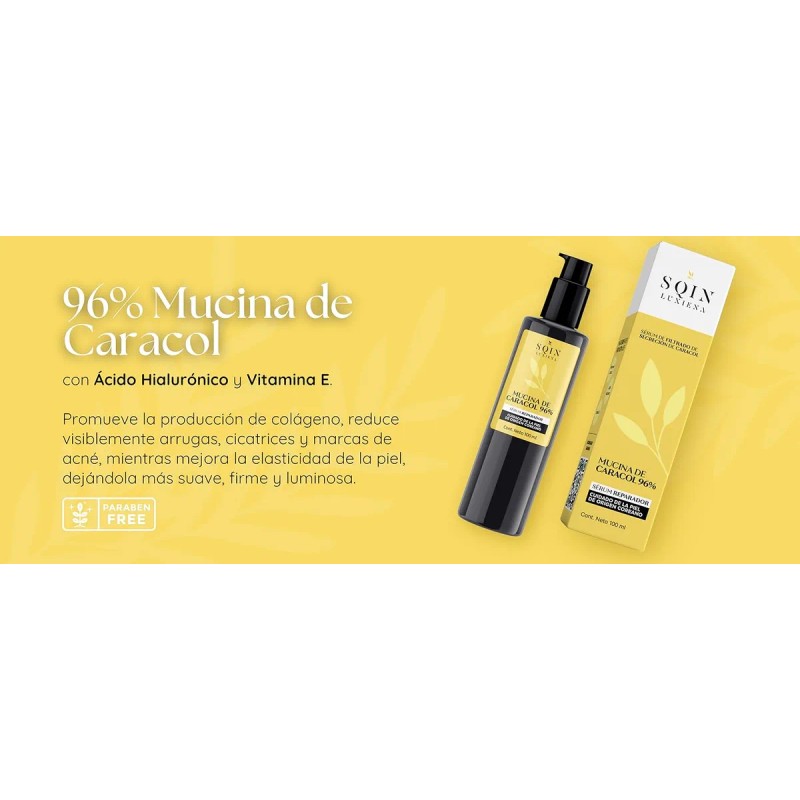 Sqin Luxiena Serum Baba De Caracol Coreano 96%, Mixta Día/noche
