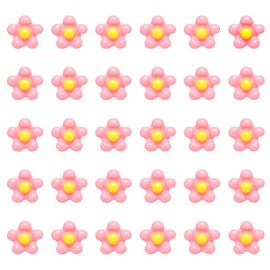 CoCud Mini Resin Flower, 0.31" Diameter, Miniature Tiny Flower Charm Dollhouse Red - (Applications: for Nail Art, Fairy Garden Dollhouse DIY Crafts Nail Jewelry Making), 100-Pieces