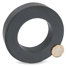 Ring Magnet Diameter 100.0 x 60.0 x 20.0 mm Y35 Ferrite – Holds 16 kg, Magnetic Ring, Magnetic Disc with Hole Ring