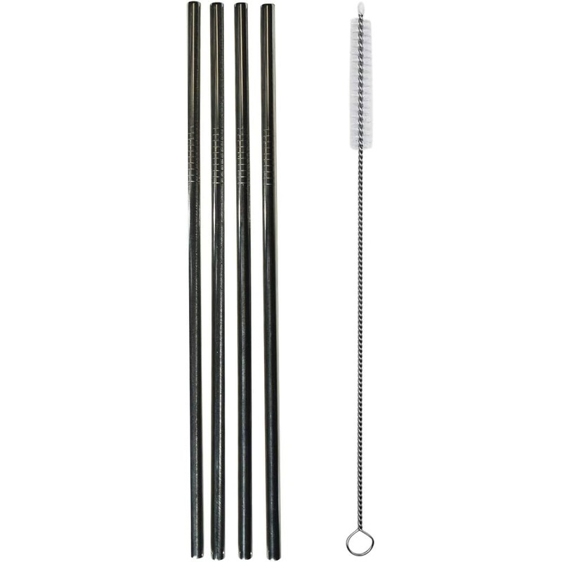 Top Choice 2415-3323 Juego de Popotes Reusables de Acero Inoxidable