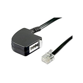 Wentronic RJ-11/TAE N Adapter - cable interface/gender adapters (RJ-11 M, TAE N FM, Male/Female, Black)