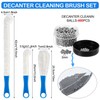 3 Pieces Decanter Cleaning Brush Flexible Bottle Scourer and 400