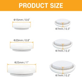 Furniture pad That Slides Like a Wheel, Moving Heavy Furniture, Noise Solution, Anti-Scratch (White) (20mm(0.8"), 8)