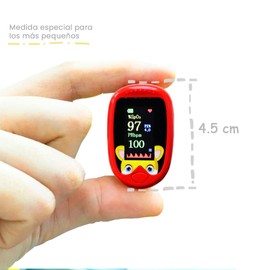 HERMED Oximetro Digital Recargable Infantil Con Correa, Oximetro Pediátrico de Pulso Recargable (Totoro)