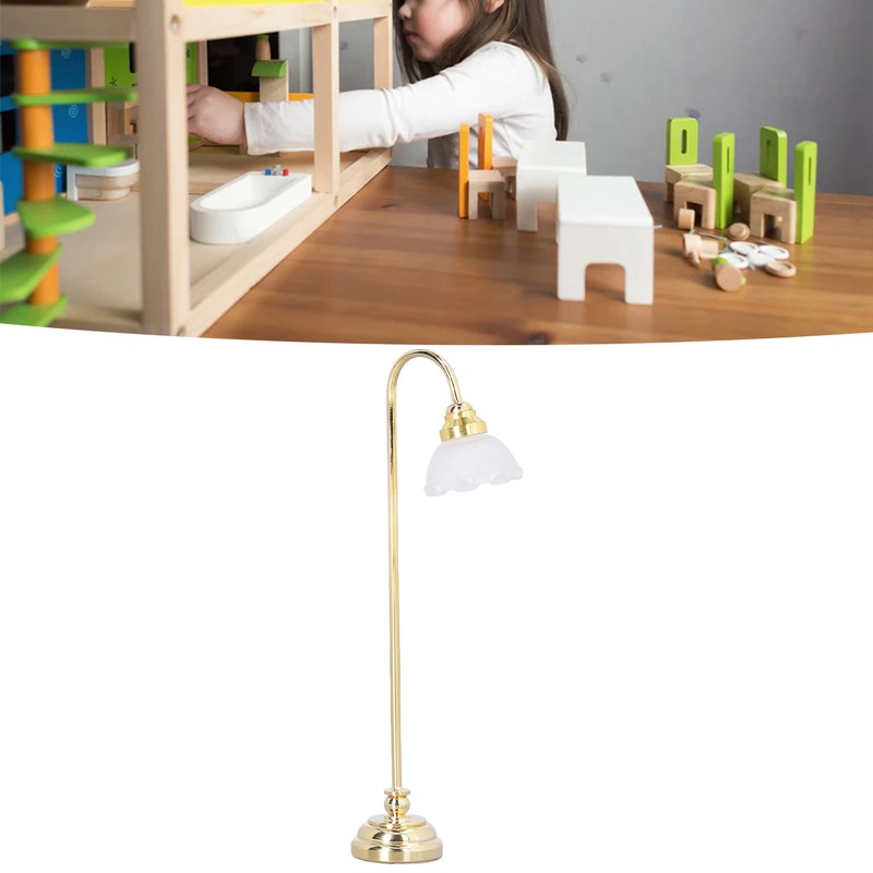 Miniature Dollhouse Floor Lamp 1/12 Scale Miniature Furniture for Dollhouse