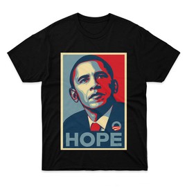 Mens Womens Tshirt Barack Obama Hope Poster Shirts for Men Women Cool Funny Mon