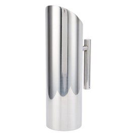 TOPINCN Stainless Steel Pitcher, Large Capacity Water Pitcher Ergonomic Handle for Water for Tea for Coffee (Straight 2 liters)