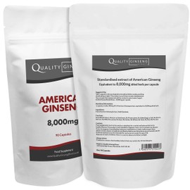 American Ginseng - 8,000mg Capsules - Powerful Formula (90)
