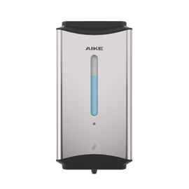 AIKE Automatic Soap Dispenser Commercial Wall Mounted Liquid Dispenser Polished Stainless Steel Finish 1100ml Large Capacity