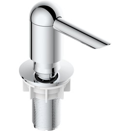 Dispensador de jabón para fregadero de cocina, juego de dispensador de jabón para platos, bomba de repuesto con botella de 18 onzas, no metálica, cromo