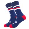 Men's American Flag Socks, Patriotic Stars Stripes Red White and