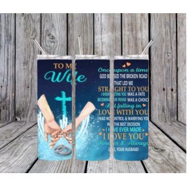 Unbranded To my wife from husband Insulated 20oz Skinny Travel Tumbler