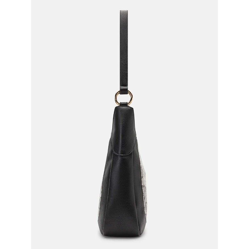 L.CREDI Hobo-Bag Natascha Women's Shoulder Bag Black/White, black-white