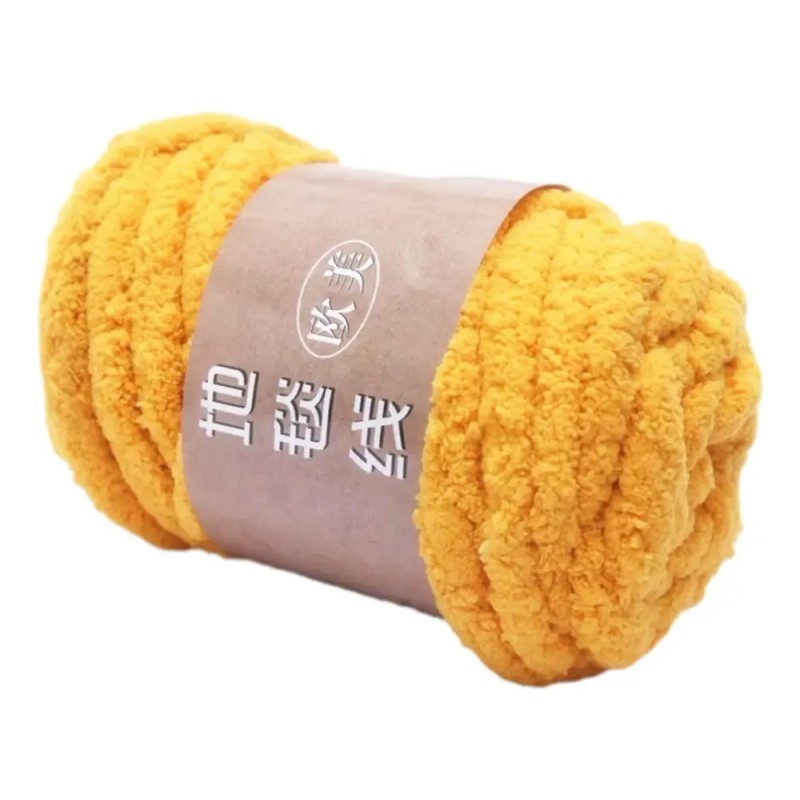 Chunky Yarn Jumbo Tubular Yarn For Throw Pillow Pet Yellow