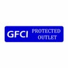 120 Pcs GFCI Protected Outlet Receptacle Plates Label Sticker 0.27×0.95