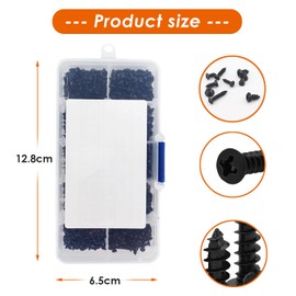 Pack of 500 Self Tapping Screws Phillips Screws Carbon Steel Self-Tapping Screw Black Phillips Screws Black Carbon Steel Wood Screws