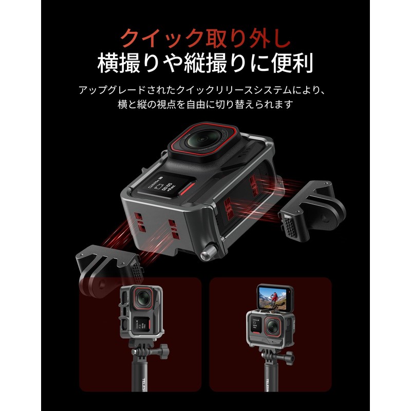 TELESIN Aluminum Alloy Cage for Insta 360 Ace Pro 2