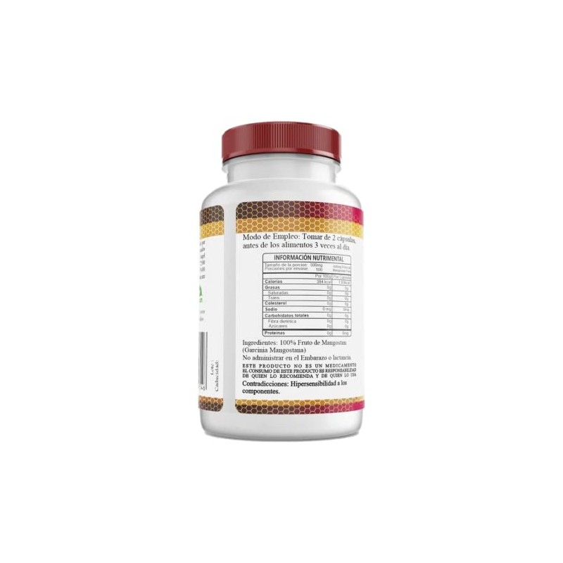 Mangostan(mangosteen) Orgánico Premium 100 Capsulas 500mg
