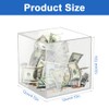 DAJASD Money Box, 4.7x4.7x4.7 Inch Acrylic Money Saving Box, Clear