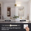 URSOLA 24" Modern LED Bathroom Light Fixtures, Golden 3CCT Dimmable