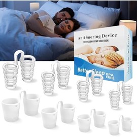 Anti Schnarch Nasenspreizer, 8 Stück Schnarchstopper, Anti Snoring Verhindern Nasenklammer Schnarchen Stopper, Anti Schnarch Gerät, Weichem Silikon Nasendilator, Besser Schlafen (2 Stile 4 Größen)