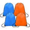 Grneric 4Pcs Drawstring Bags Bulk, Drawstring Backpack Polyester String Bag