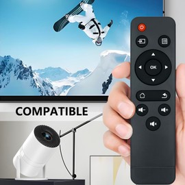 Replacement Remote for Mini Projector,Compatible with GKLPO AK-69 Mini Projector &YOKHICK W33&OWNKNEW K11 Mini Projector