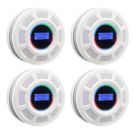 GiiHoo Smoke and Carbon Monoxide Detector Combo Powered by Battery, 2 in 1 CO & Smoke Alarm with LED Warning Light Indicators for Home, Travel, RV, Garage