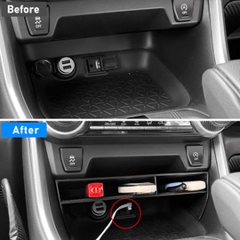 Jaronx Compatible with Toyota RAV4 Center Console Organizer 2025 2024 2023 2022 2021 2020 2019,Upgraded Large Slots Console Storage Tray RAV4 Accessories