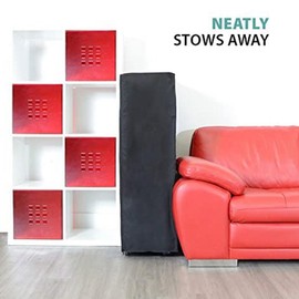 ACOGEDO Portable Folding Bed Cover, Furniture Dust Proof Protective Folding Bed Storage Cover for Folding Cot Bed Indoor Outdoor Use, Black (85 * 33 * 107cm)