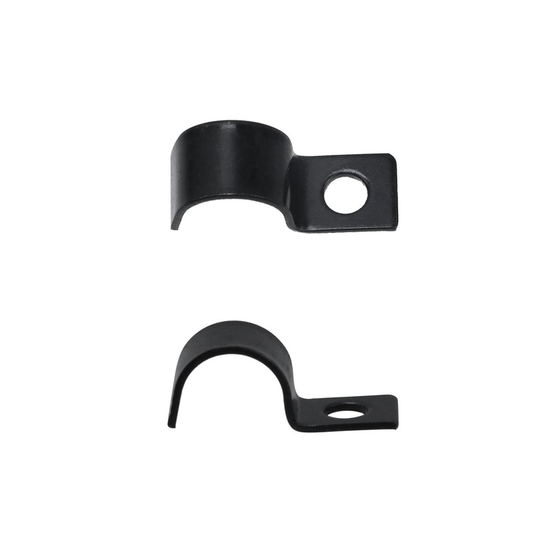 Wealrit 30 Pcs Black One Hole Pipe Straps Pipe Clamps