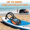 Zuxiga Upgrade 50PSI Electric Paddle Board Pump, SUP Pump-Dual Stage