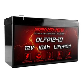 Banshee 12V 10ah LiFePO4 Lithium Battery, 2000+ Deep Cycles, Smart BMS, Perfect for Riding Toys, Home Alarm, Backup UPS, Fire Security Systems and Emergency Lighting