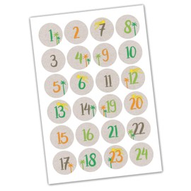 Papierdrachen DIY Advent Calendar Box Set – Design Animals Celebrate Christmas – 24 Colourful Boxes Made of Cardboard to Set-up and Fill – 24 Boxes – Christmas