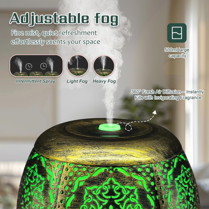 Essential Oil Diffuser for Home 500ML, Aromatherapy Diffusers for Essential
