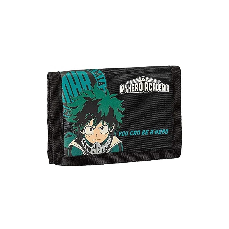 My Hero Academia Comix Anime Black Casual Wallet, black, Casual
